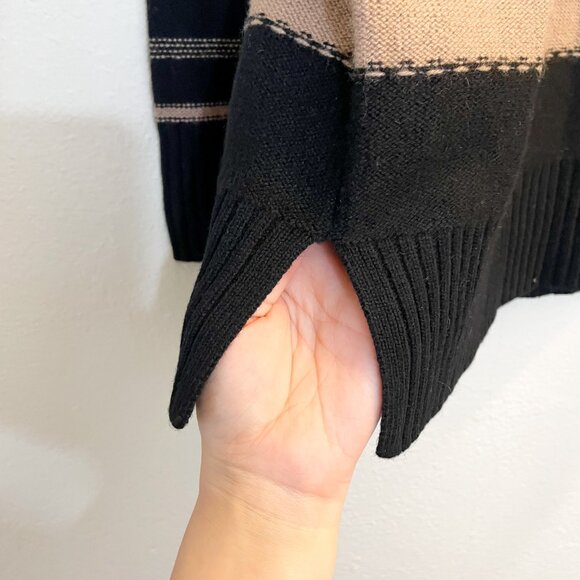 Van Kukil Women's Striped Cashmere Turtleneck Old Money Quiet Luxury, Size XS - Picture 3 of 8